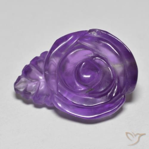 15.32ct Natural Violeta médio Ametista, Flor cortada, Translúcido