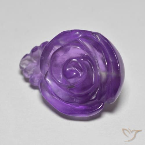 Ametista Violeta médio Natural 15.32ct, Flor cortada, Translúcido