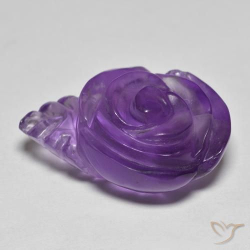 Ametista Violeta médio Natural 15.32ct, Flor cortada, Translúcido