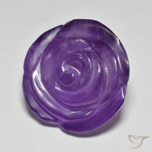 Ametista Violeta médio Natural 18.09ct, Flor cortada, Translúcido