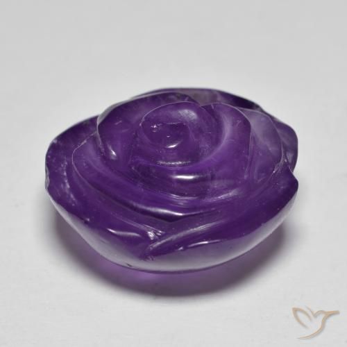 Ametista Violeta médio Natural 18.09ct, Flor cortada, Translúcido