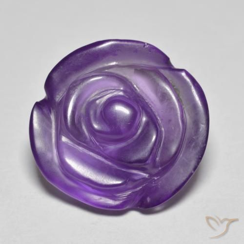 11.02ct Natural Violeta médio Ametista, Flor cortada, Translúcido