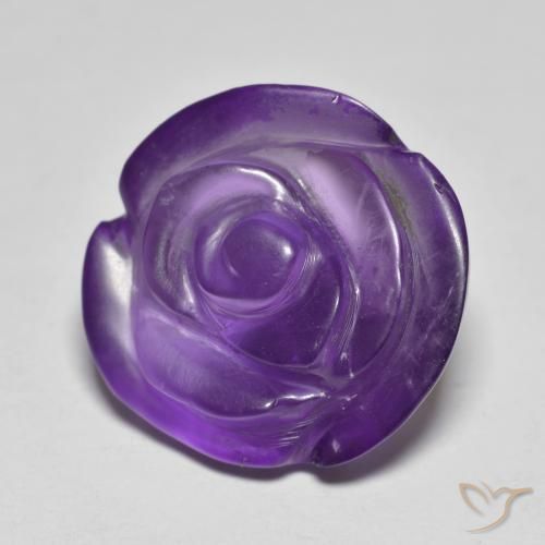 Ametista Violeta médio Natural 11.02ct, Flor cortada, Translúcido