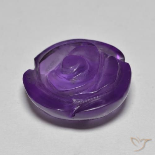 Ametista Violeta médio Natural 11.02ct, Flor cortada, Translúcido