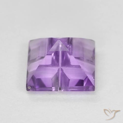 Ametista Violeta médio Natural 1.54ct, Quadrado, VVS-VS