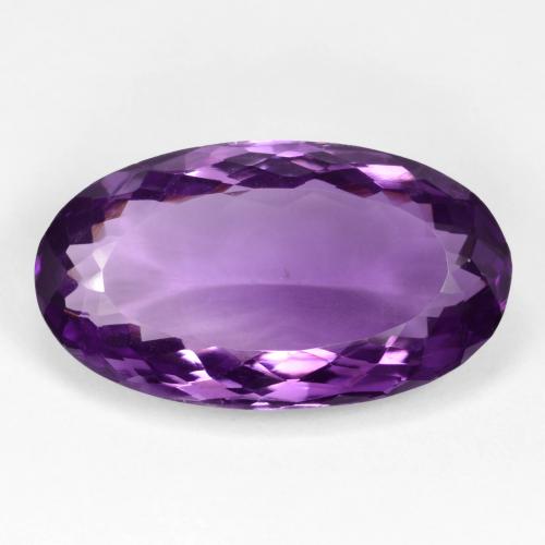 Ametista violeta médio natural 13,71ct, corte oval, VVS-VS