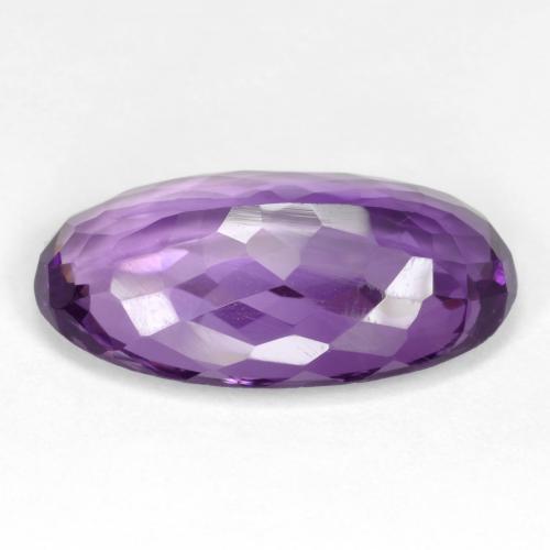 Ametista violeta médio natural 13,71ct, corte oval, VVS-VS