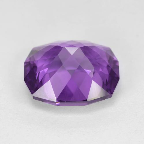Ametista violeta natural 5,71ct, almofada cortada, VVS-VS