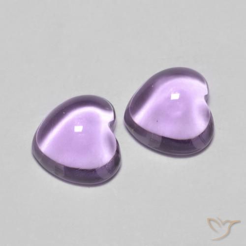 1.77ctw Natural Rosa Violeta Médio Ametista, Coração, Transparente