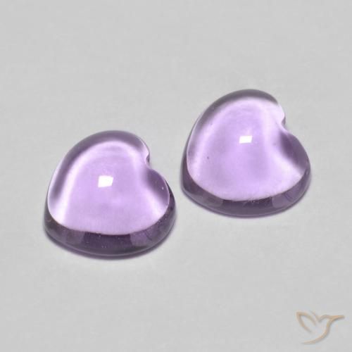 1.76ctw Natural Rosa Violeta Médio Ametista, Coração, Transparente