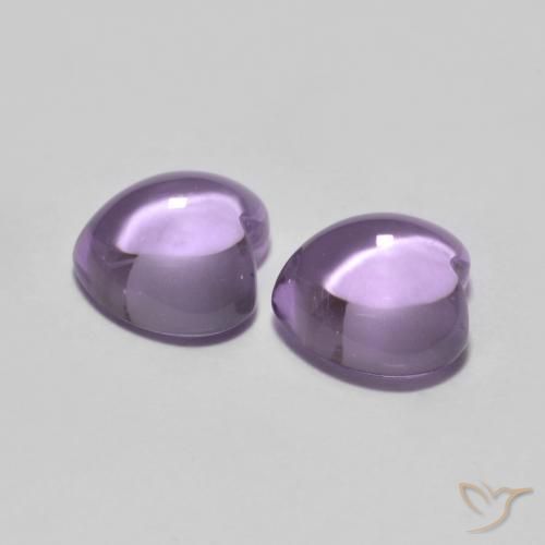 Pedras preciosas de Ametista Rosa Violeta Médio natural de 1.76 ct, Coração, Transparente