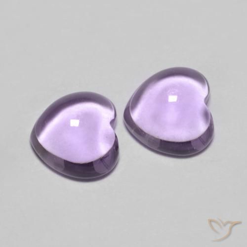 1.80ctw Natural Rosa Violeta Médio Ametista, Coração, Transparente