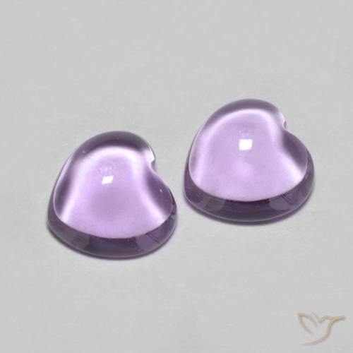 1.76ctw Natural Rosa Violeta Médio Ametista, Coração, Transparente