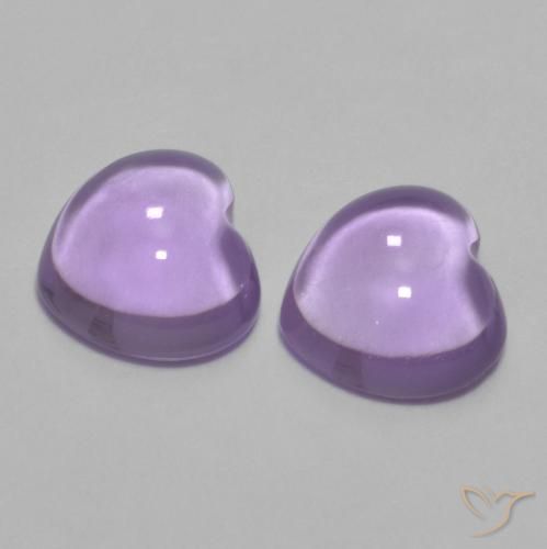 1.77ctw Natural Violeta claro Ametista, Coração, Transparente
