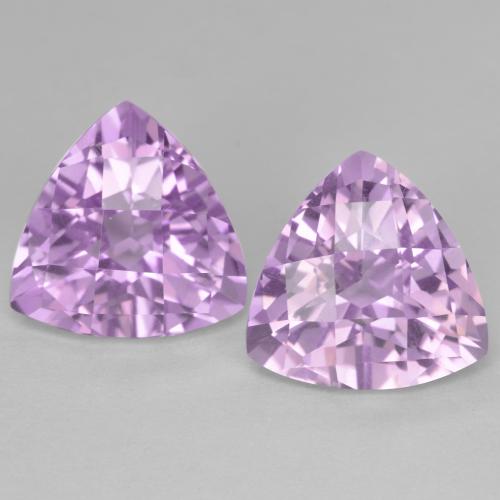 Pedras preciosas de ametista violeta natural de 6,57 ct, trillion, VVS
