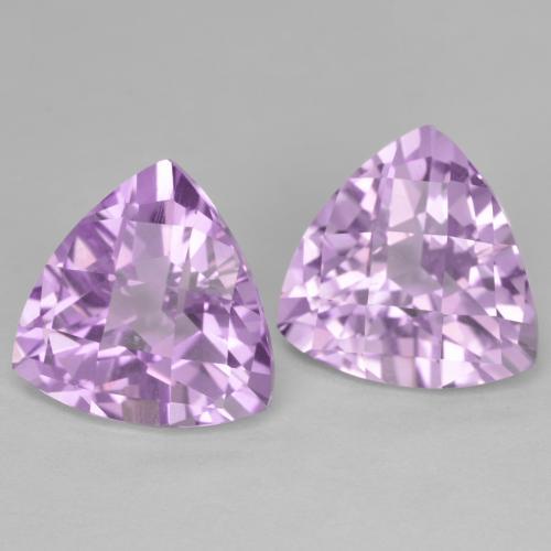 Pedras preciosas de ametista violeta natural de 6,57 ct, trillion, VVS