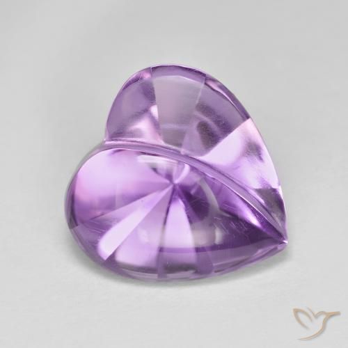 Ametista Violeta Púrpura Natural 3.66ct, Coração, Transparente