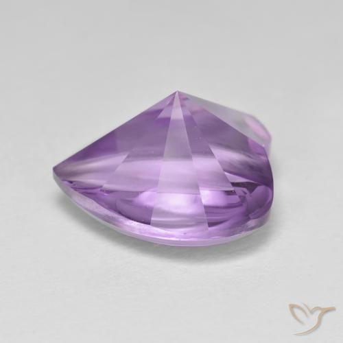 Ametista Violeta Púrpura Natural 3.66ct, Coração, Transparente