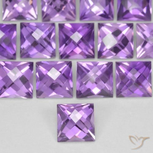 0.67ct Natural Violeta rosado Ametista, Quadrado, VVS-VS