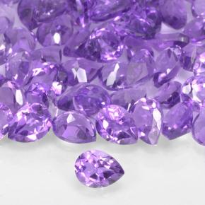 Pedras preciosas de Ametista Violeta Vívido natural de 1.13 ct, Formato de pêra, VVS-VS