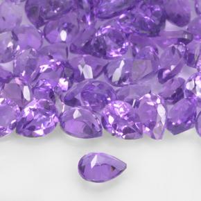 Pedras preciosas de Ametista Violeta Vívido natural de 1.13 ct, Formato de pêra, VVS-VS