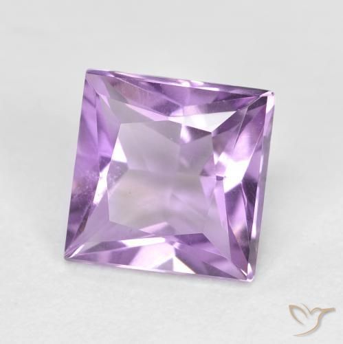 Ametista Violeta Púrpura Natural 1.53ct, Quadrado, VS