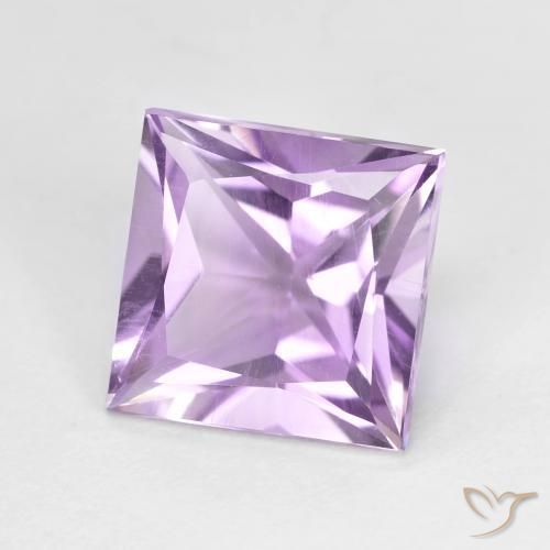 2.11ct Natural íris violeta Ametista, Quadrado, VS