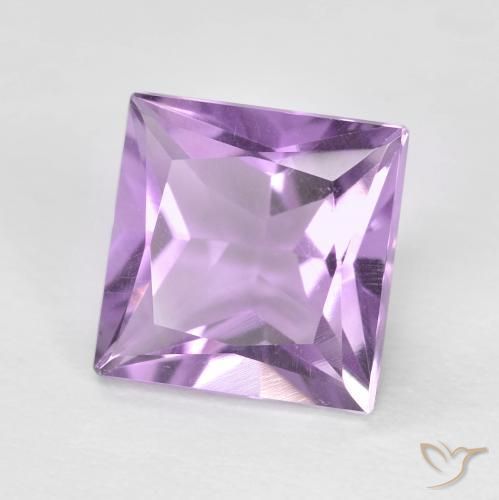 Ametista Violeta Púrpura Natural 1.57ct, Quadrado, VS