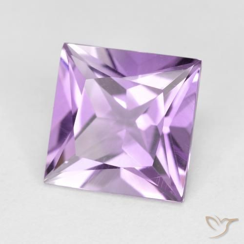 Ametista Violeta Púrpura Médio-claro Natural 2.14ct, Quadrado, VS