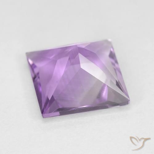 Ametista Violeta Púrpura Médio-claro Natural 2.14ct, Quadrado, VS