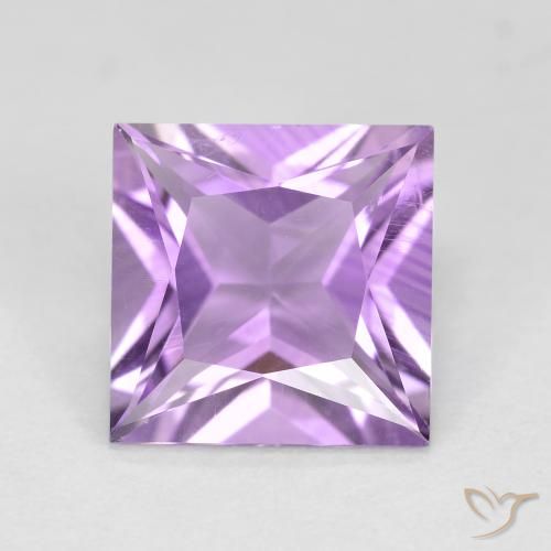 2.19ct Natural íris violeta Ametista, Quadrado, VS