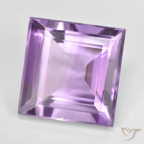 Ametista Violeta médio-escuro Natural 9.61ct, Quadrado, VVS-VS