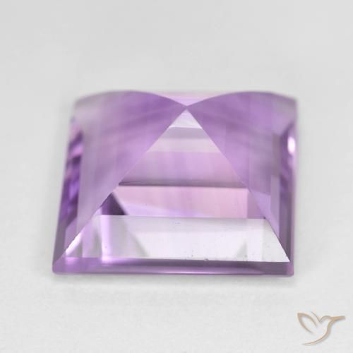 Ametista Violeta médio-escuro Natural 9.61ct, Quadrado, VVS-VS