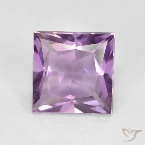 Ametista Violeta Púrpura Natural 1.59ct, Quadrado, VVS-VS
