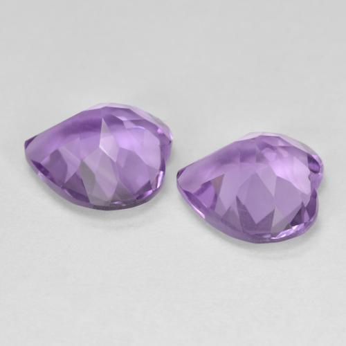 Pedras preciosas de Ametista Violeta Profundo natural de 5.98 ct, Formato de coração, VVS