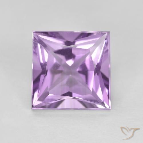 1.92ct Natural Violeta Púrpura Médio-claro Ametista, Quadrado, VVS-VS