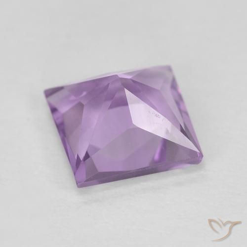 Ametista Violeta Púrpura Médio-claro Natural 1.92ct, Quadrado, VVS-VS