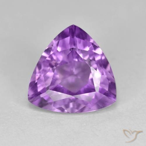 3.04ct Natural Violeta Púrpura Médio-claro Ametista, Trilhão, VS