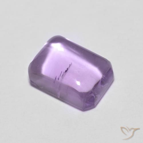 1.26ct Natural Violeta claro Ametista, Corte Esmeralda, Transparente