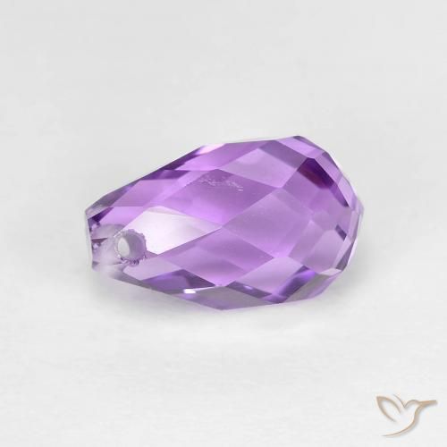 2.58ct Natural Violeta Púrpura Ametista, Briolette, VS