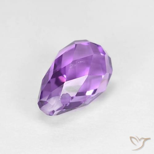 Ametista Violeta Púrpura Natural 2.58ct, Briolette, VS