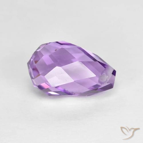 Ametista Violeta Púrpura Natural 2.58ct, Briolette, VS