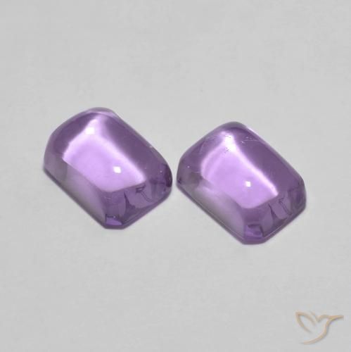 2.52ctw Natural Violeta médio Ametista, Corte Esmeralda, Transparente