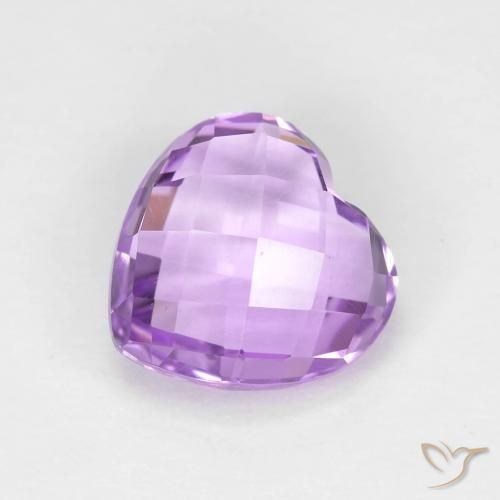 2.11ct Natural Violeta rosado Ametista, Coração, VVS