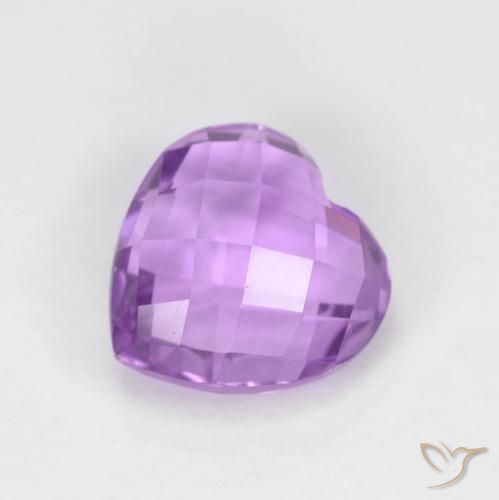 2.06ct Natural Violeta rosado Ametista, Coração, VVS
