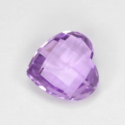 Ametista violeta rosa médio natural 2,02ct, formato de coração, VVS