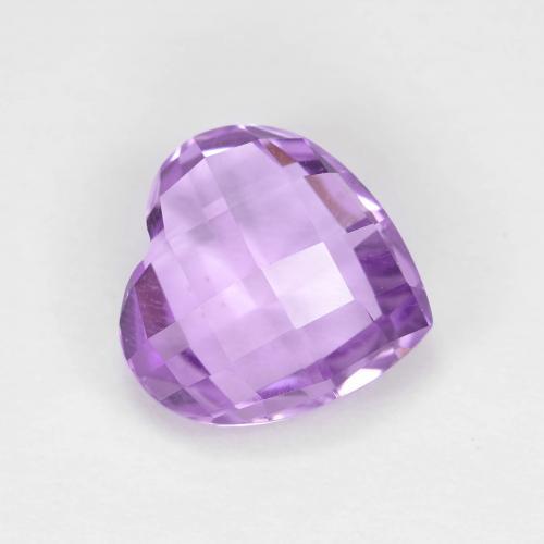 Ametista violeta rosa médio natural 2,02ct, formato de coração, VVS