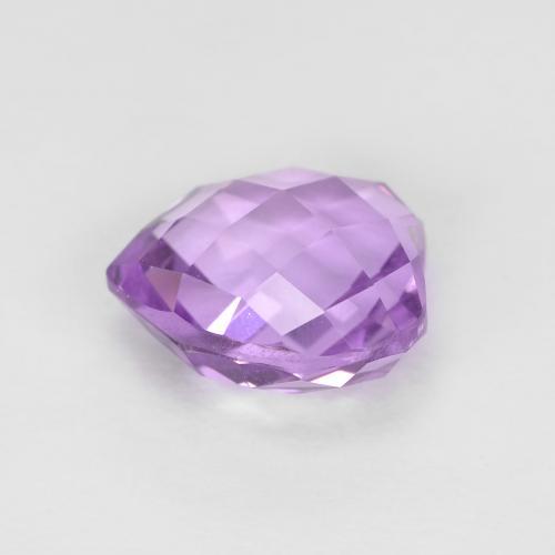 Ametista violeta rosa médio natural 2,02ct, formato de coração, VVS