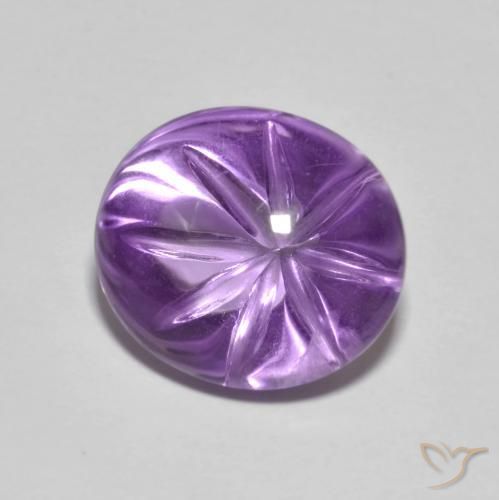 Ametista íris violeta Natural 5.55ct, oval, Transparente