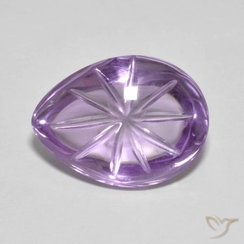8.16ct Natural Violeta médio Ametista, Formato de pêra, Transparente